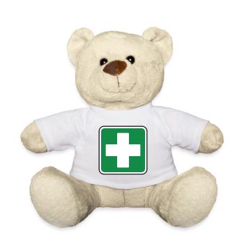 First Aid Medical Cross Green Gesundheitssicherheit - Teddy - Weiß - Vorne