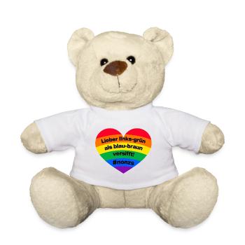 LIEBER LINKS GRÜN ALS BRAUN BLAU VERSIFFT, NO NZS - Teddy - Weiß - Vorne