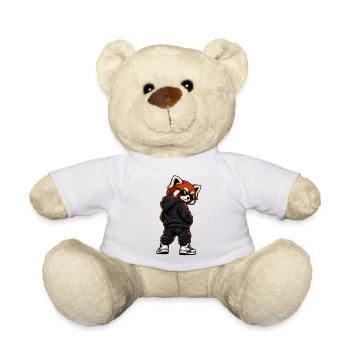 Cooler Gangster Roter Panda Streetwear - Teddy - Weiß - Vorne