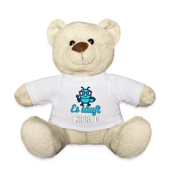 In Prod läuft's – Geschenk für Entwicklerteam - Teddy - Weiß - Vorne
