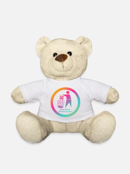 Zeichen setzen Gegen Rechts. Gegen Nazis. - Teddy - Weiß