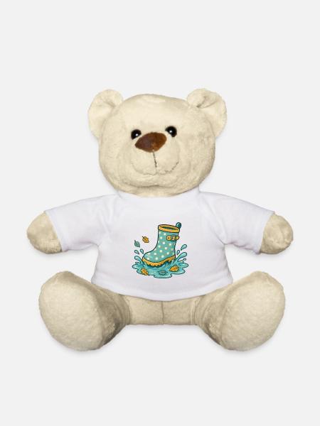 Rain Boot Splash – Cosy Rain Day - Teddy - Weiß