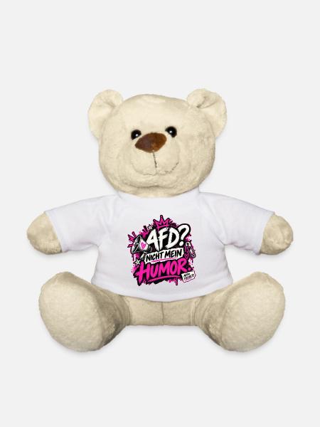 AfD? Nicht mein Humor - Teddy - Weiß