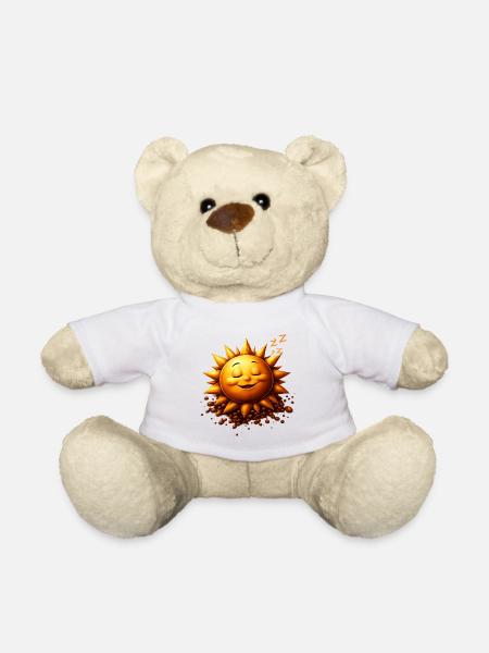 Schlafender Sonnenschein mit Bohnen - Teddy - Weiß