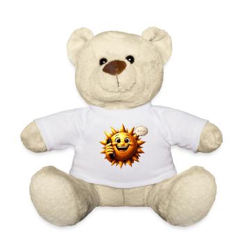 Sonnenlächeln am Telefon - Teddy - Weiß - Vorne