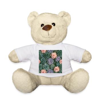 Pastellrosa und Sukkulenten - Teddy - Weiß - Vorne
