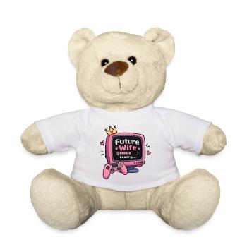 Future Wife – Loading...- Lustiges Verlobungsshirt - Teddy - Weiß - Vorne