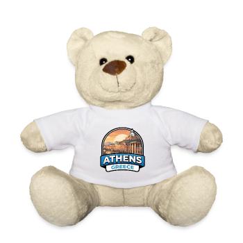Athen Griechenland Reiseabzeichen Akropolis Parthenon - Teddy - Weiß - Vorne