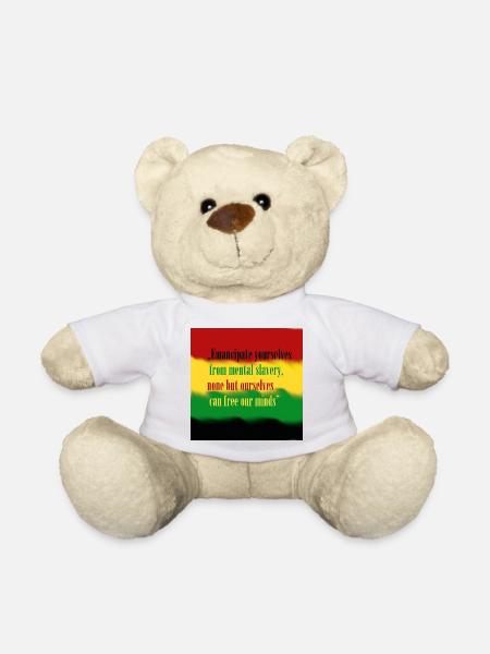 Liebe und Frieden - Teddy - Weiß