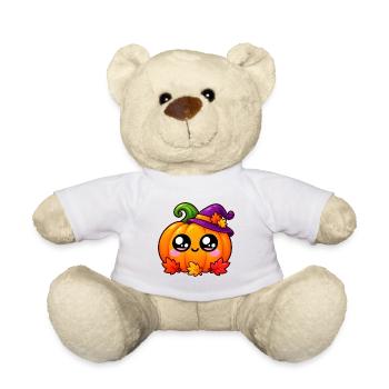 Kawaii Pumpkin Halloween-Hut - Teddy - Weiß - Vorne
