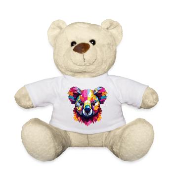 Geometrischer Regenbogen Koala - Teddy - Weiß - Vorne