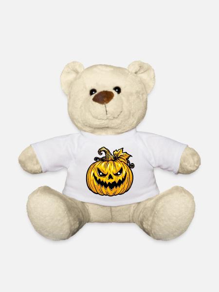 Kurbis Halloween Grusel - Teddy - Weiß