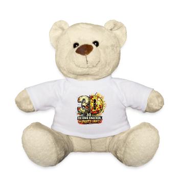 30 - Die Knie knacken, die Party läuft. - Teddy - Weiß - Vorne