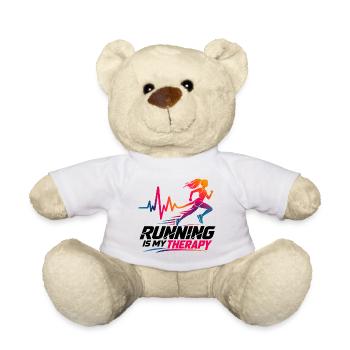 Runner - Jogger - Joggerin -Laufen - Teddy - Weiß - Vorne