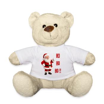 Weihnachtsmann Ho Ho Ho Fest - Teddy - Weiß - Vorne