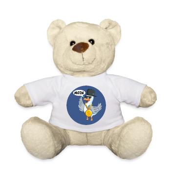 Moin Coole Hip Hop Möwe - Teddy - Weiß - Vorne