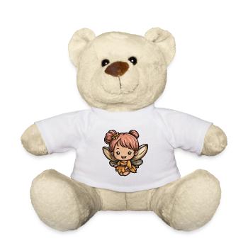 Kleine Feenfreundin im Orangeton - Teddy - Weiß - Vorne