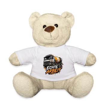 Echte Arbeit Betonmischer - Teddy - Weiß - Vorne