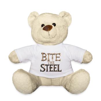 Bite The Steel Welding Wolf Shirt - Teddy - Weiß - Vorne