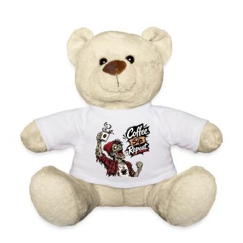 Kaffeeliebhaber Zombie Kaffee Spruch Design - Teddy - Weiß - Vorne