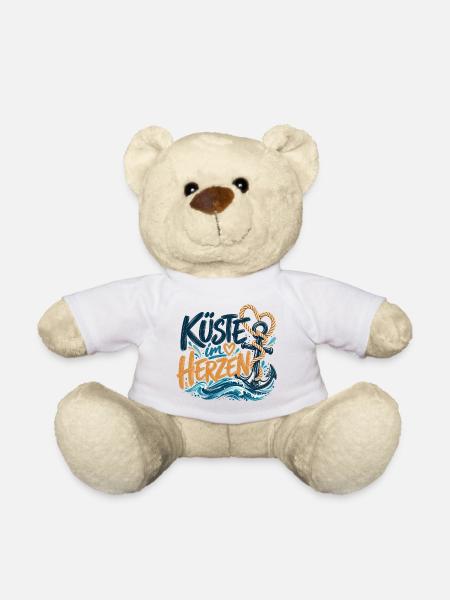 Küste im Herzen – Maritimes Design - Teddy - Weiß