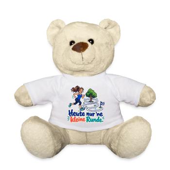 Joggerin auf kleiner Runde - Teddy - Weiß - Vorne