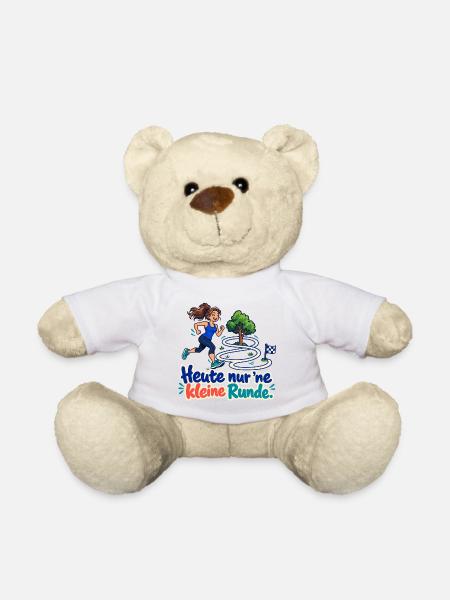 Joggerin auf kleiner Runde - Teddy - Weiß