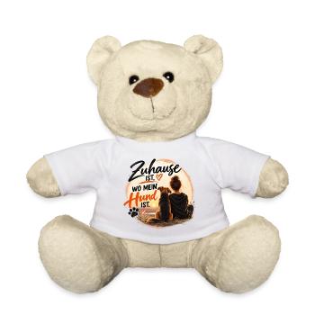 Zuhause ist, wo mein Hund ist – Hundeliebe - Teddy - Weiß - Vorne
