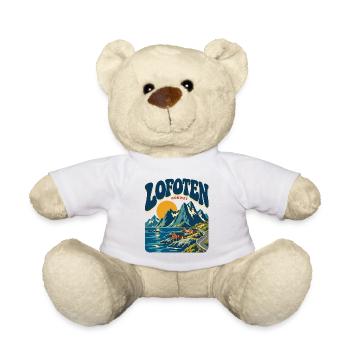 Lofoten Norway Retro Travel - Teddy - Weiß - Vorne