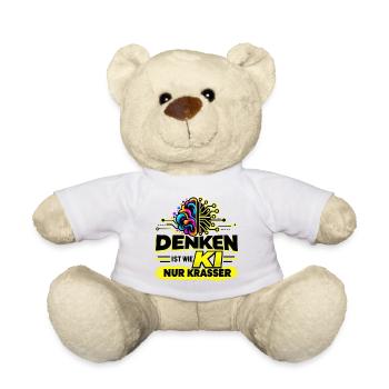 Denken ist wie KI – nur krasser - Teddy - Weiß - Vorne