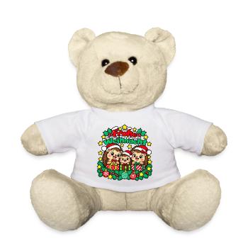 Frohe Weihnacht Igelgeschenke - Teddy - Weiß - Vorne