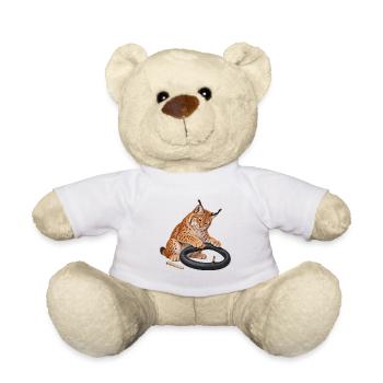 Luchs flickt einen Fahrradschlauch - Teddy - Weiß - Vorne