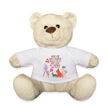 Kleine Menschen brauchen so große Herzen wie deins - Teddy - Weiß - Vorne