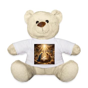 Jesus, katholisch, Krippe, Beten zu Jesus, Christ - Teddy - Weiß - Vorne