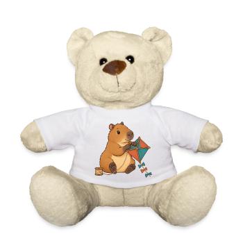 Capybara baut einen Papierdrachen - Teddy - Weiß - Vorne
