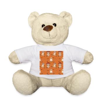 Halloween Katzen Geister Pilz Muster - Teddy - Weiß - Vorne