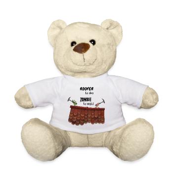 Roofer by day Zombie by night - Zombiehand - Teddy - Weiß - Vorne
