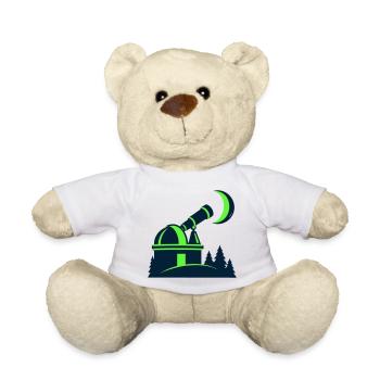 Sternwarte Teleskop Grafik - Teddy - Weiß - Vorne