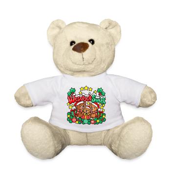 Frohe Weihnachten Teddybären - Teddy - Weiß - Vorne