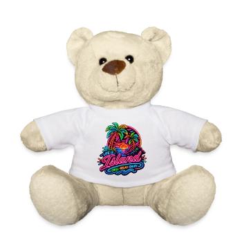 Neon Insel Sunset Relax - Teddy - Weiß - Vorne