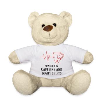 Kaffee und Nachtschichten - Teddy - Weiß - Vorne