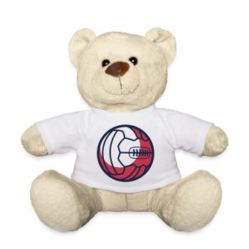 Retro Fussball Lederball Icon - Teddy - Weiß - Vorne