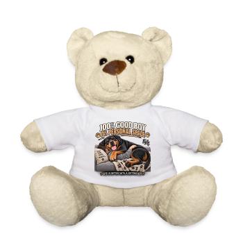 Rottweiler Cozy auf Sofa - Teddy - Weiß - Vorne