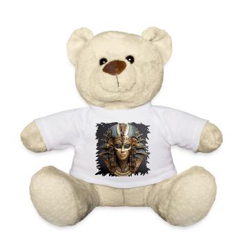 Gold Blau Maske der Ägypten Gottheit Tefnut - Teddy - Weiß - Vorne