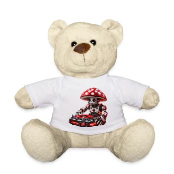Cyberpunk_Mushroom_Robot_DJ - Teddy - Weiß - Vorne