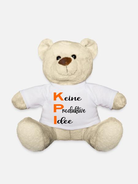 Büro Sprüche KPI - Teddy - Weiß