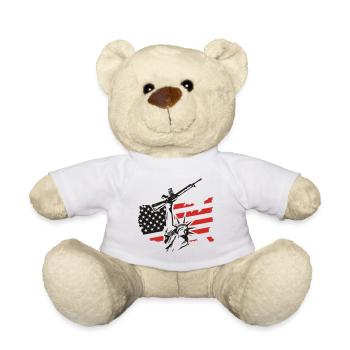USA STATUE - Teddy Bear - white - Front