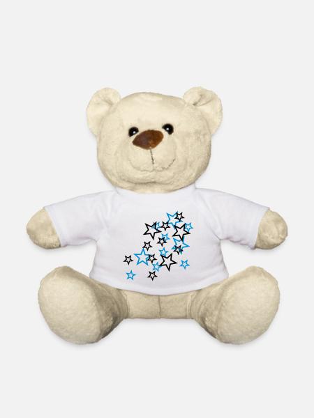 stars - Teddy Bear - white