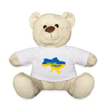 Priez pour l’Ukraine - Nounours - blanc - Devant