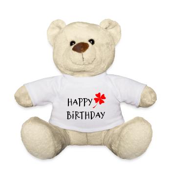 JAHRESTAG. ALLES GUTE ZUM GEBURTSTAG!. ALLES GUTE ZUM GEBURTSTAG!. - Teddy - Weiß - Vorne